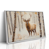 Noble Stag Among Winter Birches