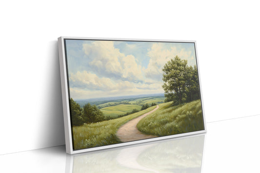 Summer Path Through Rolling Meadows