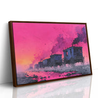 Wagon Train at Magenta Dusk