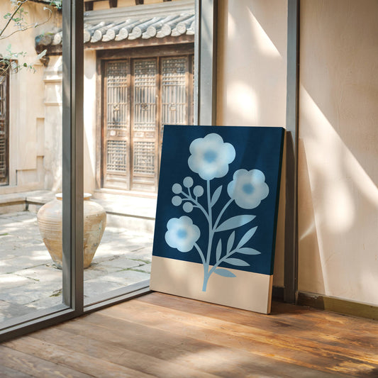 Midnight Garden Blooms In Blue