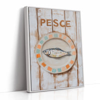 Pesce on Painted Tile Plate