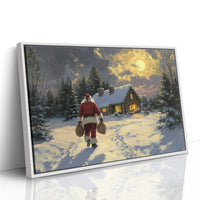 Moonlit Journey To Cabin Warmth