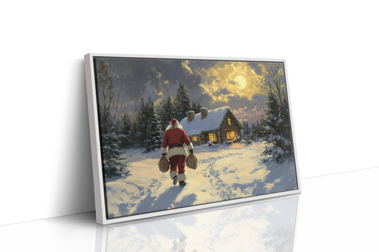 Moonlit Journey To Cabin Warmth