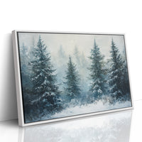 Silent Snow Settles Among Evergreens