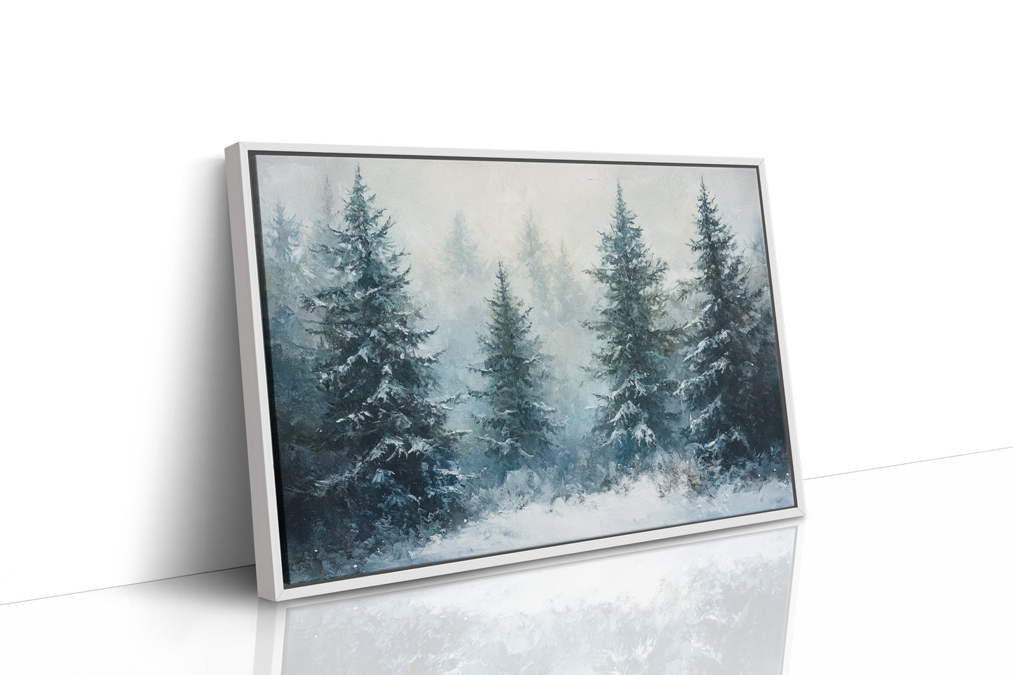 Silent Snow Settles Among Evergreens