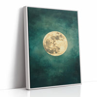 Full Moon Rising in Emerald Sky