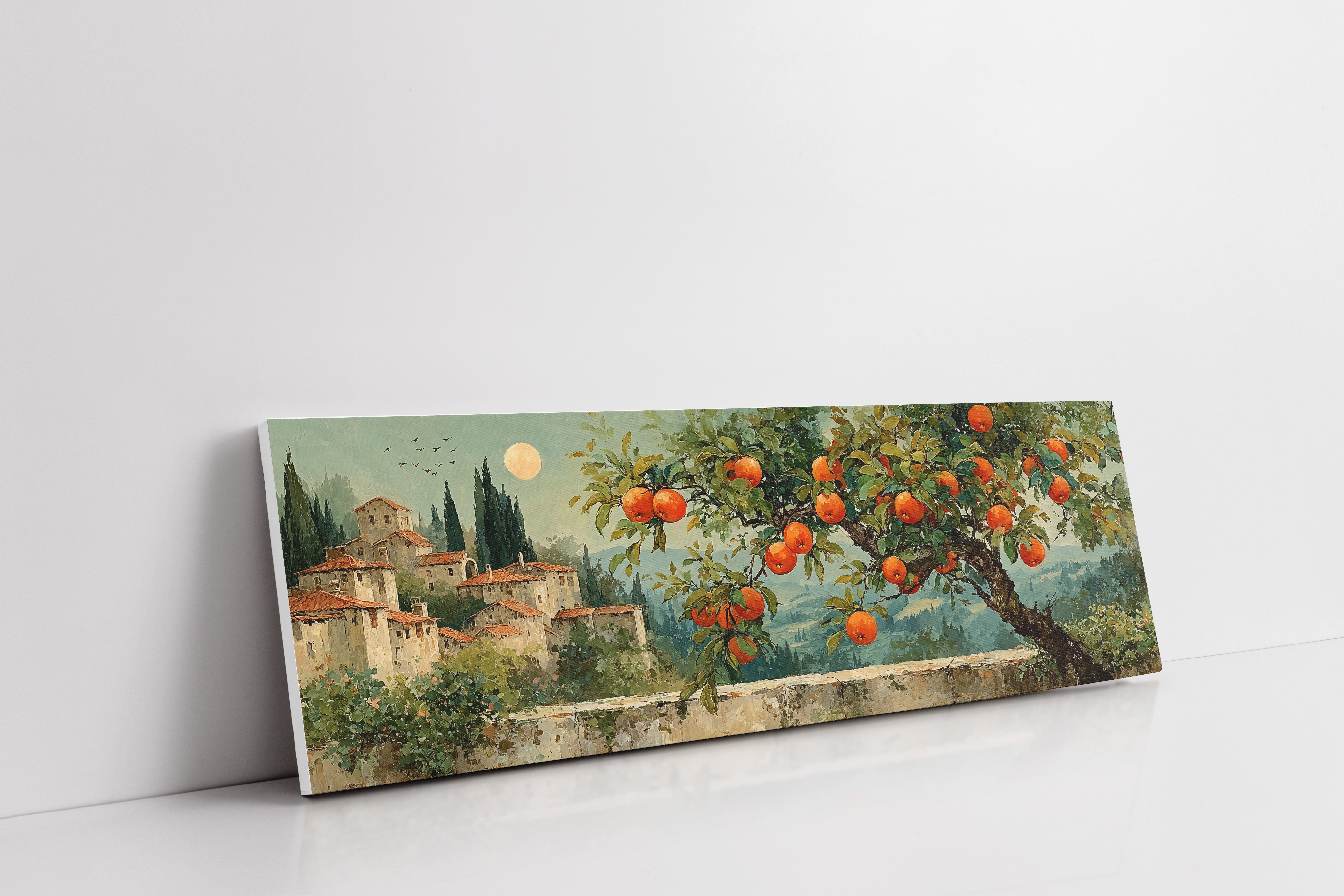 Orchard Moon Over Tuscan Hills