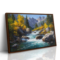 Autumn Rapids Race Through Mountains