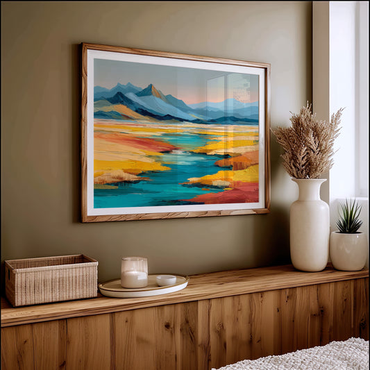 Turquoise Rivers Meet Golden Prairie