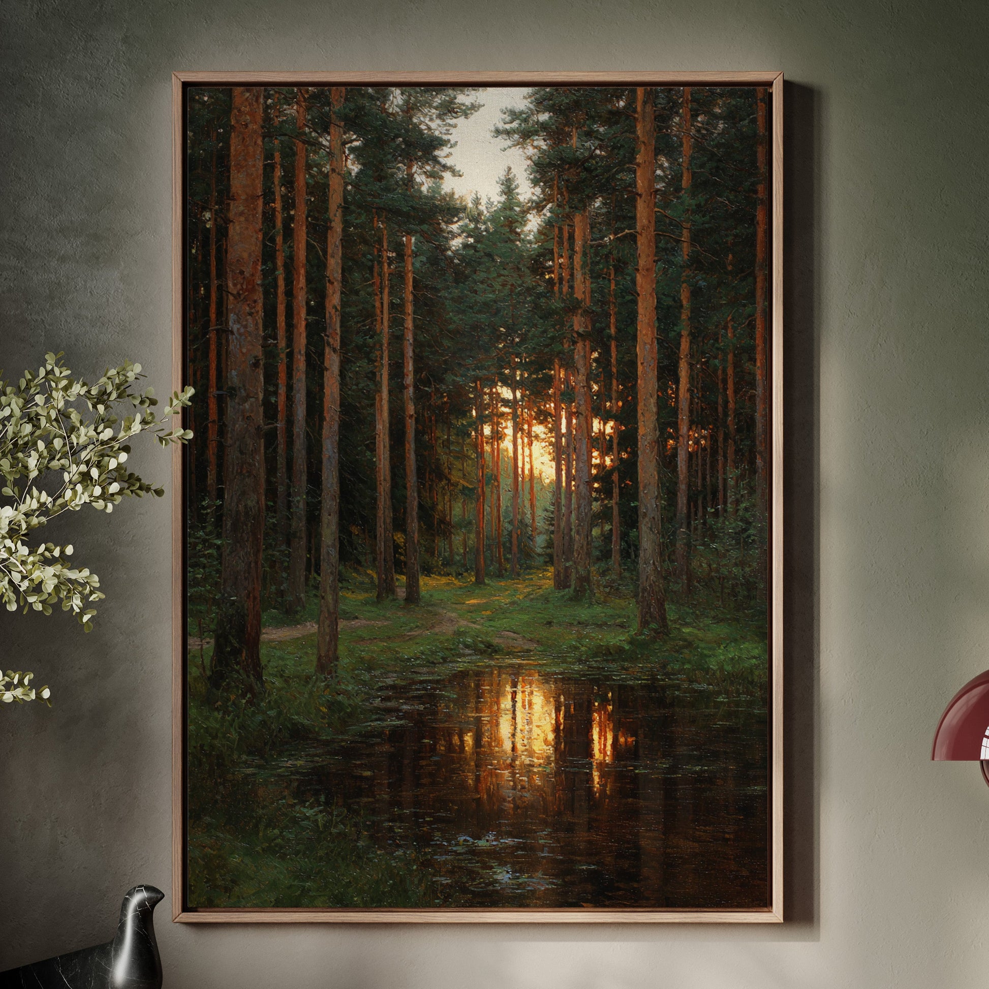 Sunset Embrace Among the Pines