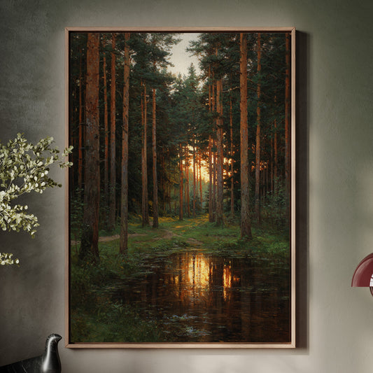 Sunset Embrace Among the Pines