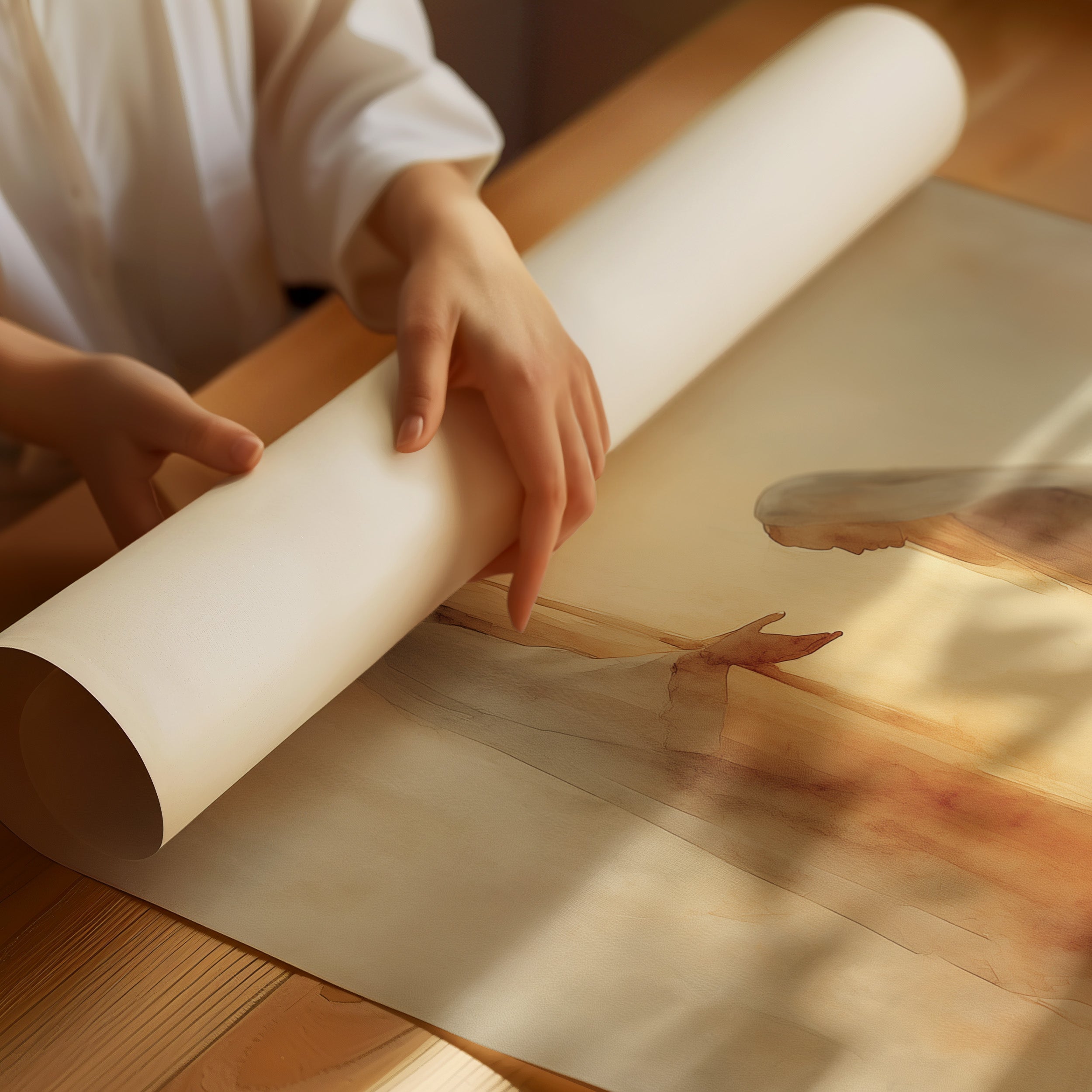 Sacred Moment In Golden Light