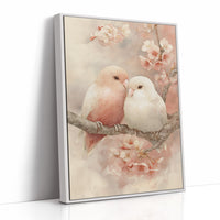 Love Birds Among Cherry Blossoms
