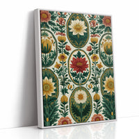 Cameo Blooms on Linen Field