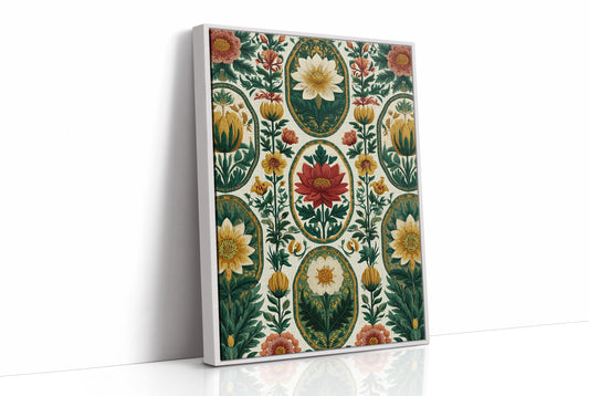 Cameo Blooms on Linen Field