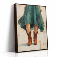 Emerald Twirl Meets Western Leather
