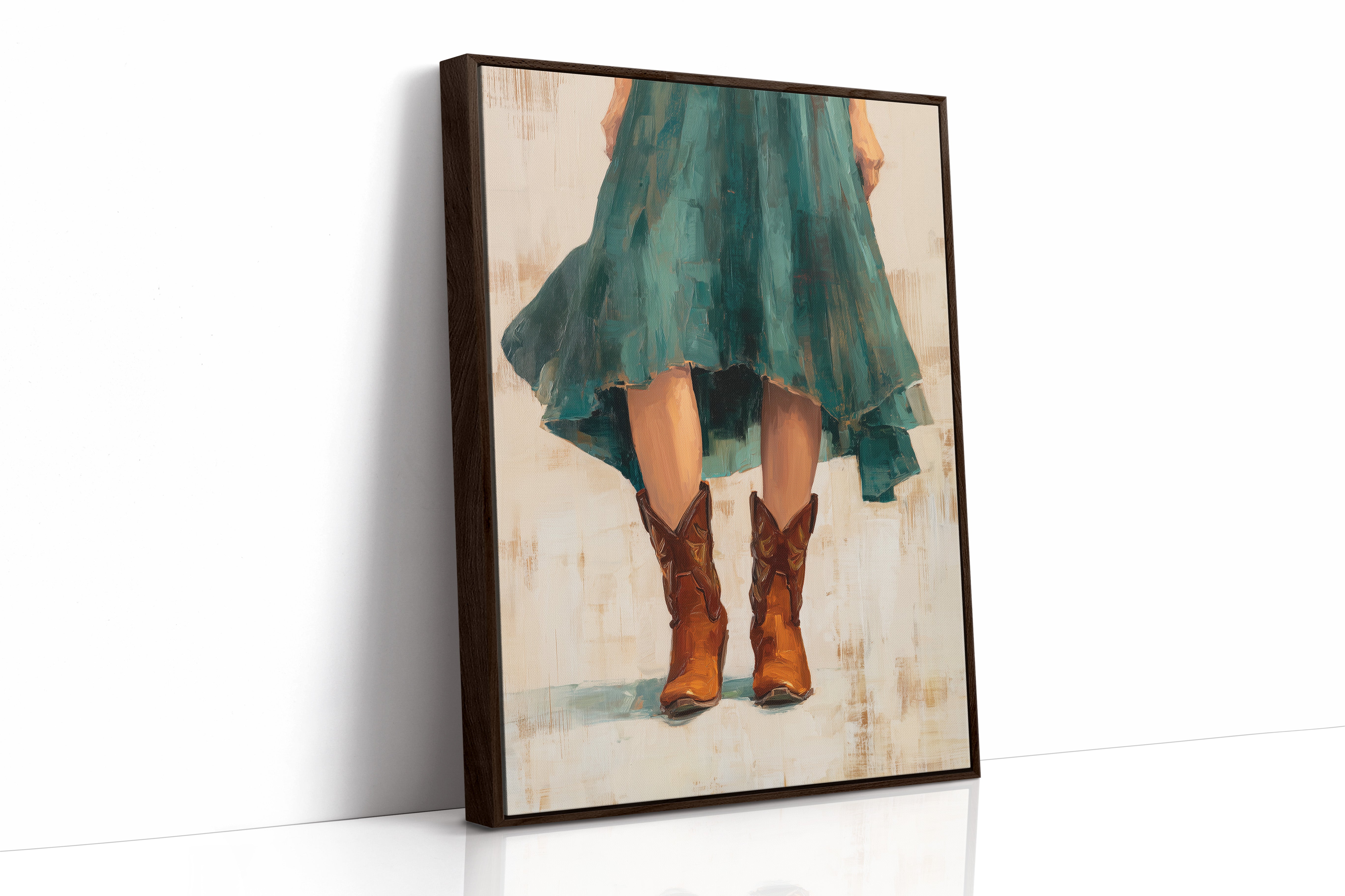 Emerald Twirl Meets Western Leather