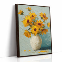 Sunburst Sunflowers in Palette Knife Texture