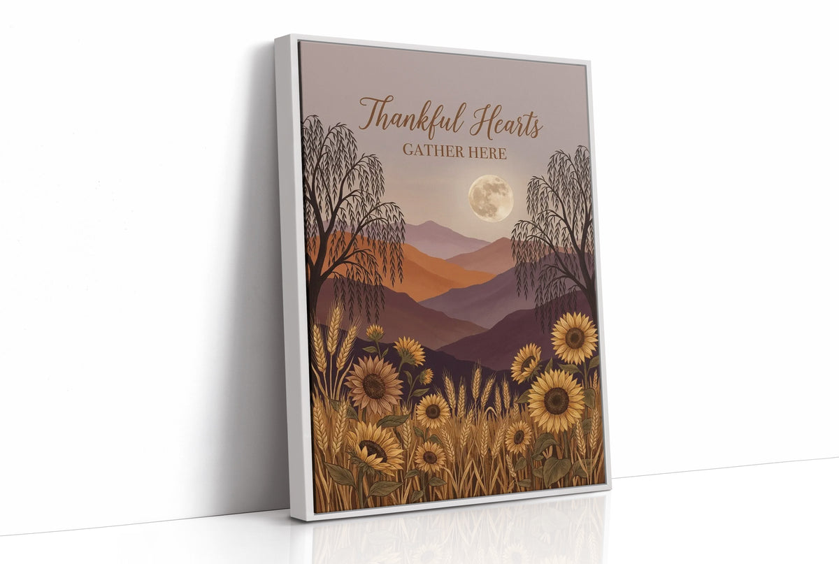 Thankful Hearts Gather Here: Moon Included