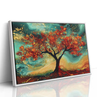 Autumn's Fire Dances With Turquoise Skies