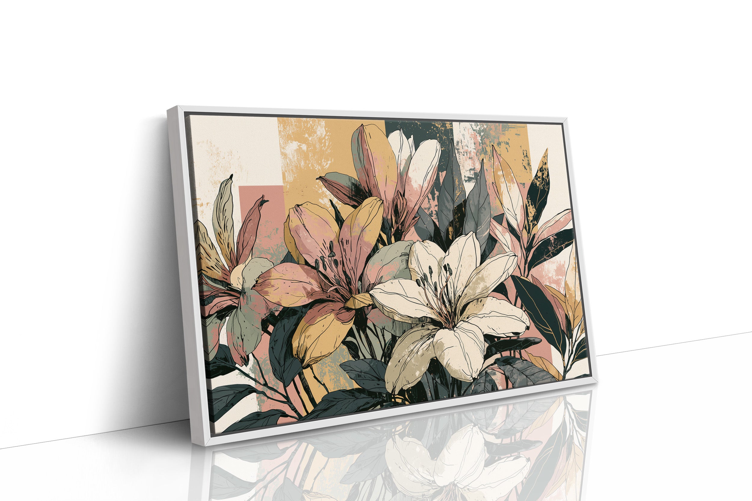 Lily Study, Color Block Botanical