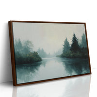 Evergreens Reflect Upon Still Waters