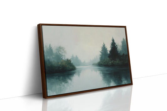 Evergreens Reflect Upon Still Waters