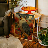 Autumn Moon Watches The Farmhouse