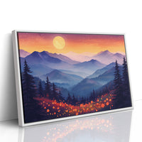 Moonlit Meadows Paint Mountain Dreams