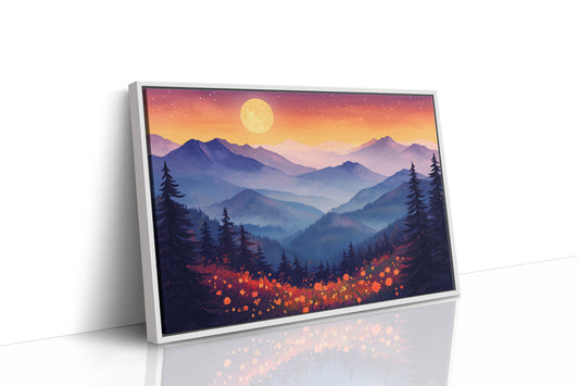 Moonlit Meadows Paint Mountain Dreams
