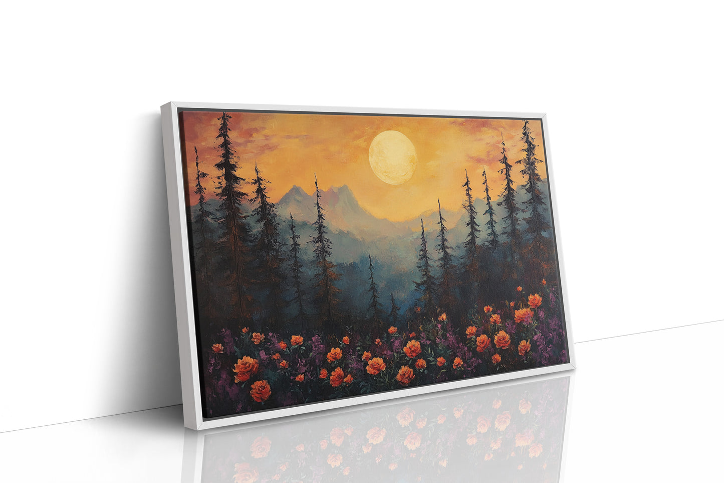 Alpine Roses Dance At Moonrise