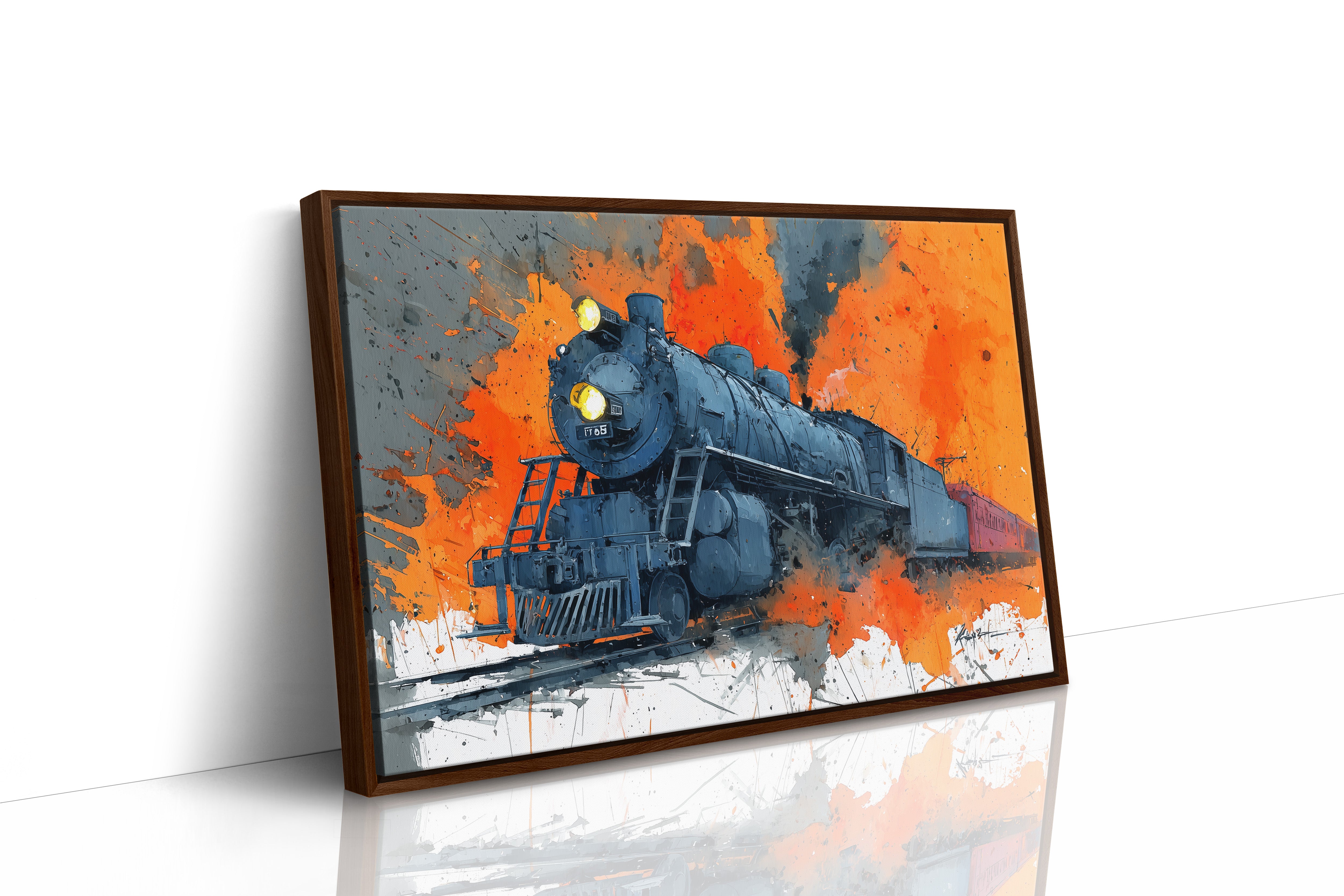 Steam Engine in Blazing Orange
