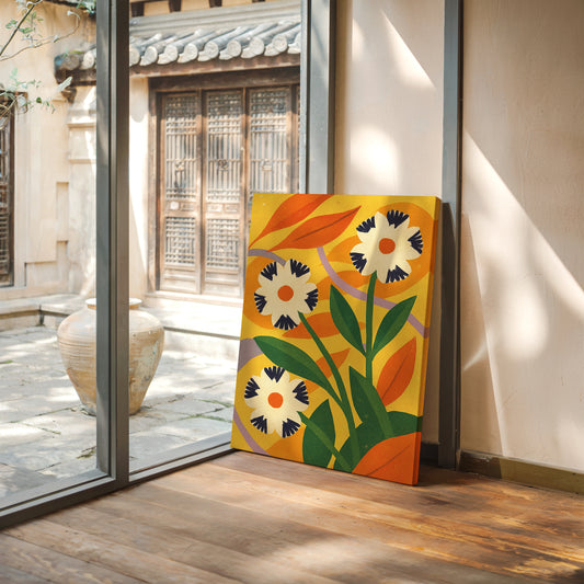 Cactus Meets Sunflower Folk Art