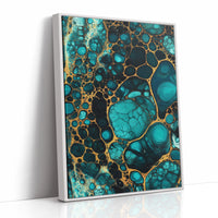 Electric Tides in Teal and Gold