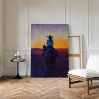 Cowgirl at Sunset Ride