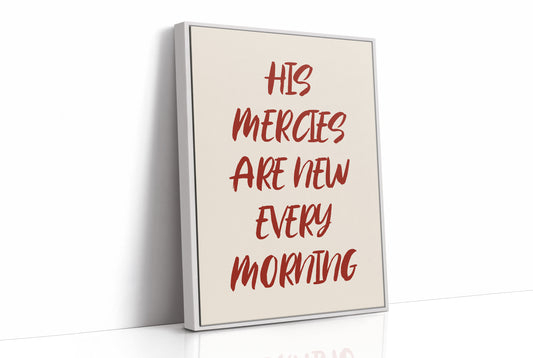 Crimson Words On Ivory Canvas