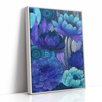 Dotted Lotus Bloom in Midnight Blue