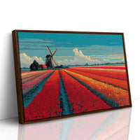 Tulips in Formation, Windmill on Duty