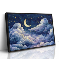 Crescent Moon Above the Clouds
