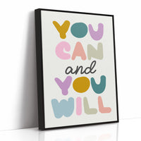 You Can and You Will Colorful Motivation