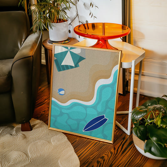 Beach Ball Plays With Turquoise Tides