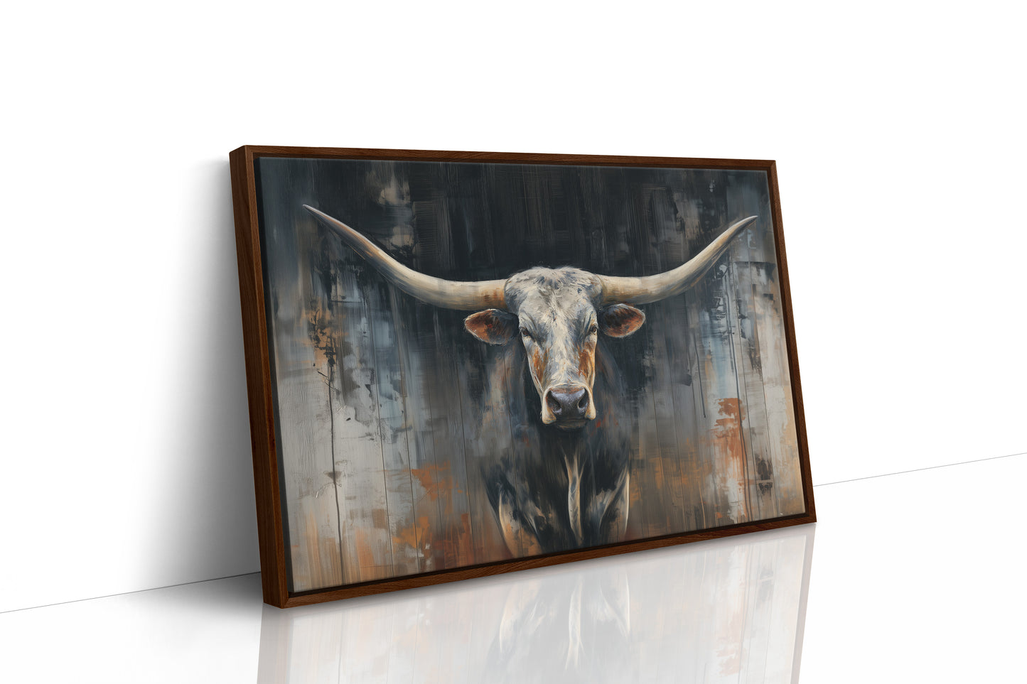 Majestic Horns Against Abstract Shadows