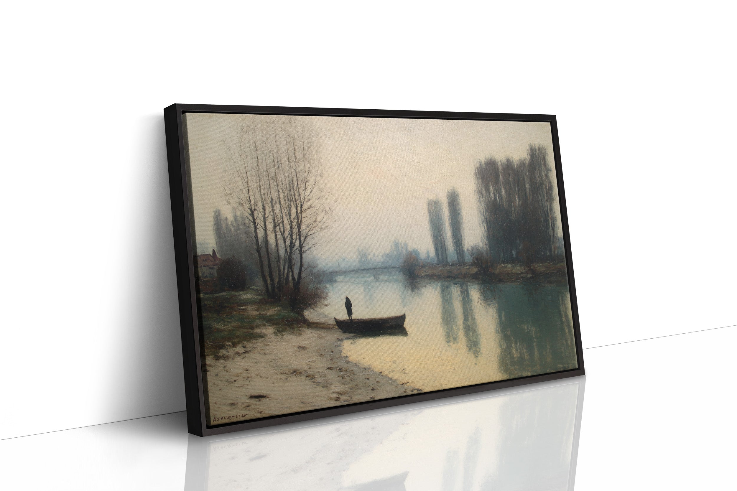 Solitary Shore In Misty Light