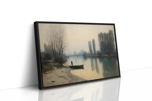 Solitary Shore In Misty Light