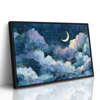 Gold-Lined Clouds and Crescent Light