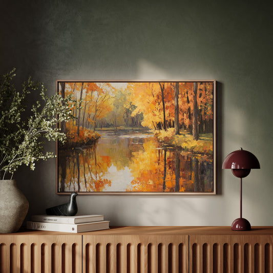 Autumn River Holds Golden Stories