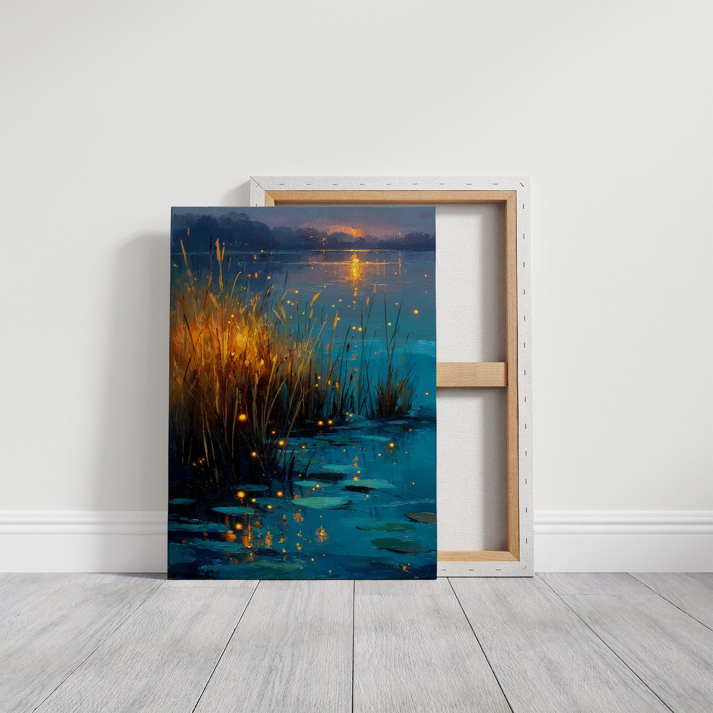 Fireflies on the Lily Pond