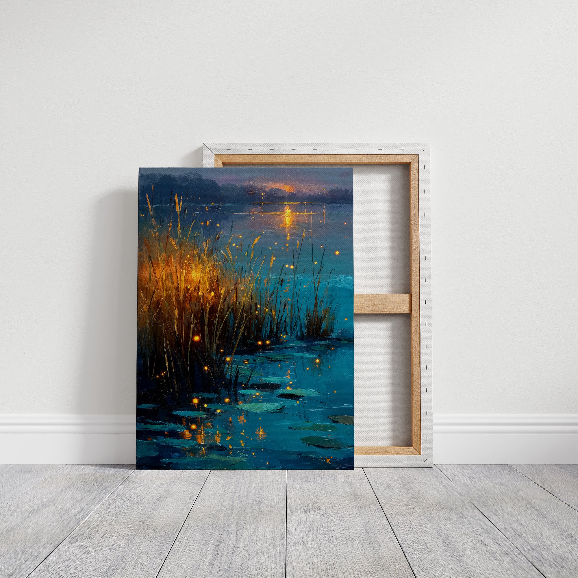 Fireflies on the Lily Pond
