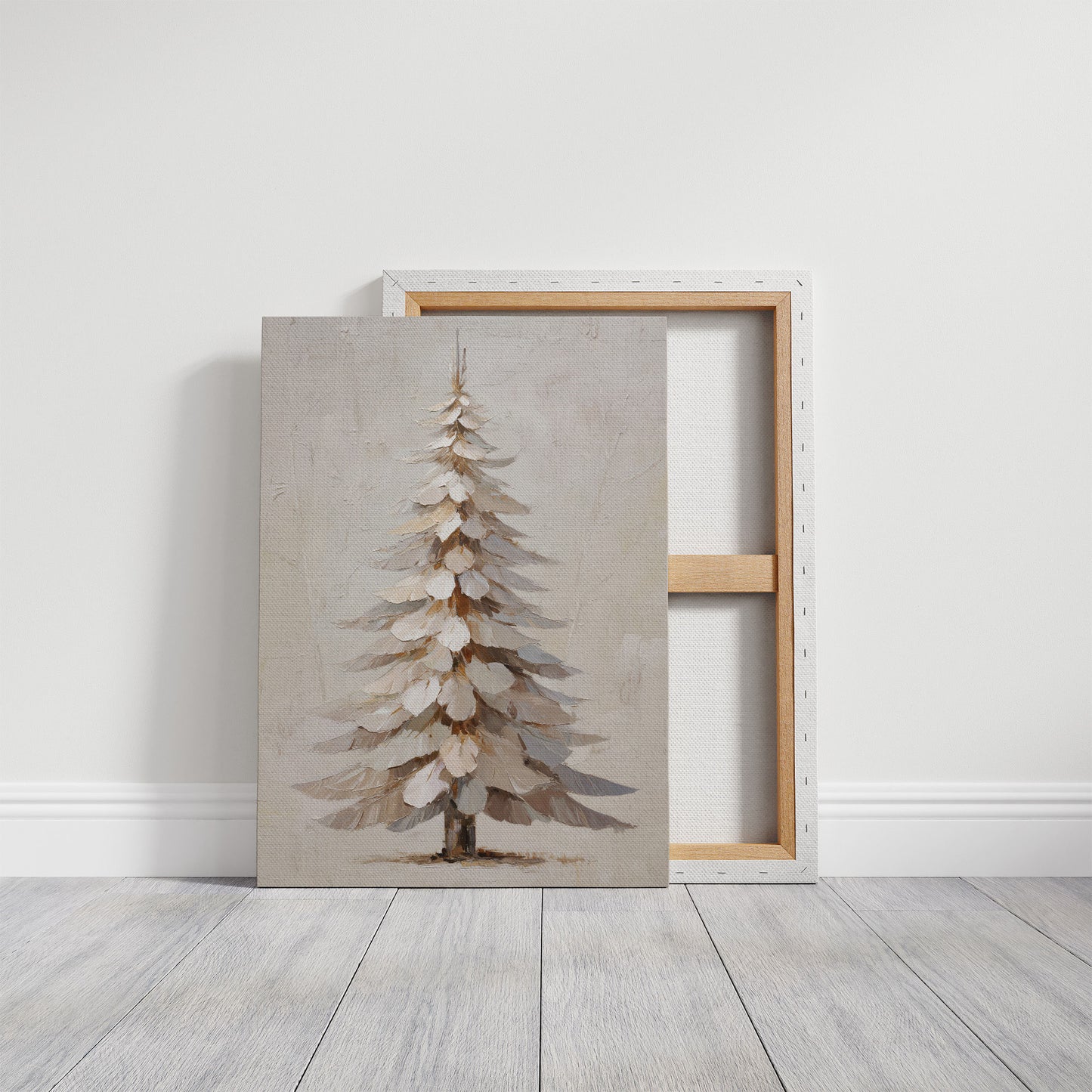 Snow Pine Stands In Gentle Light