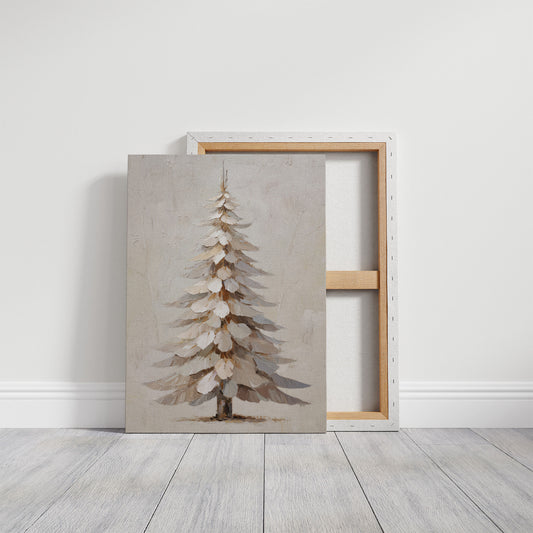 Snow Pine Stands In Gentle Light
